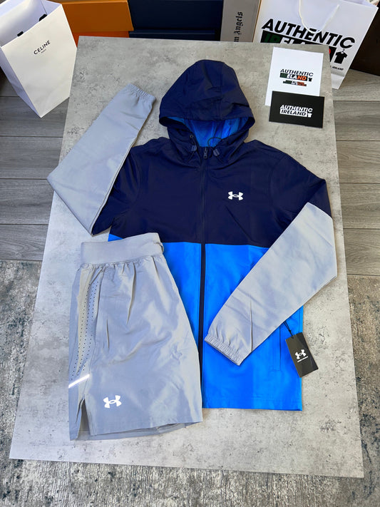 UNDER ARMOUR WINDRUNNER SET - BLUE/GREY/NAVY