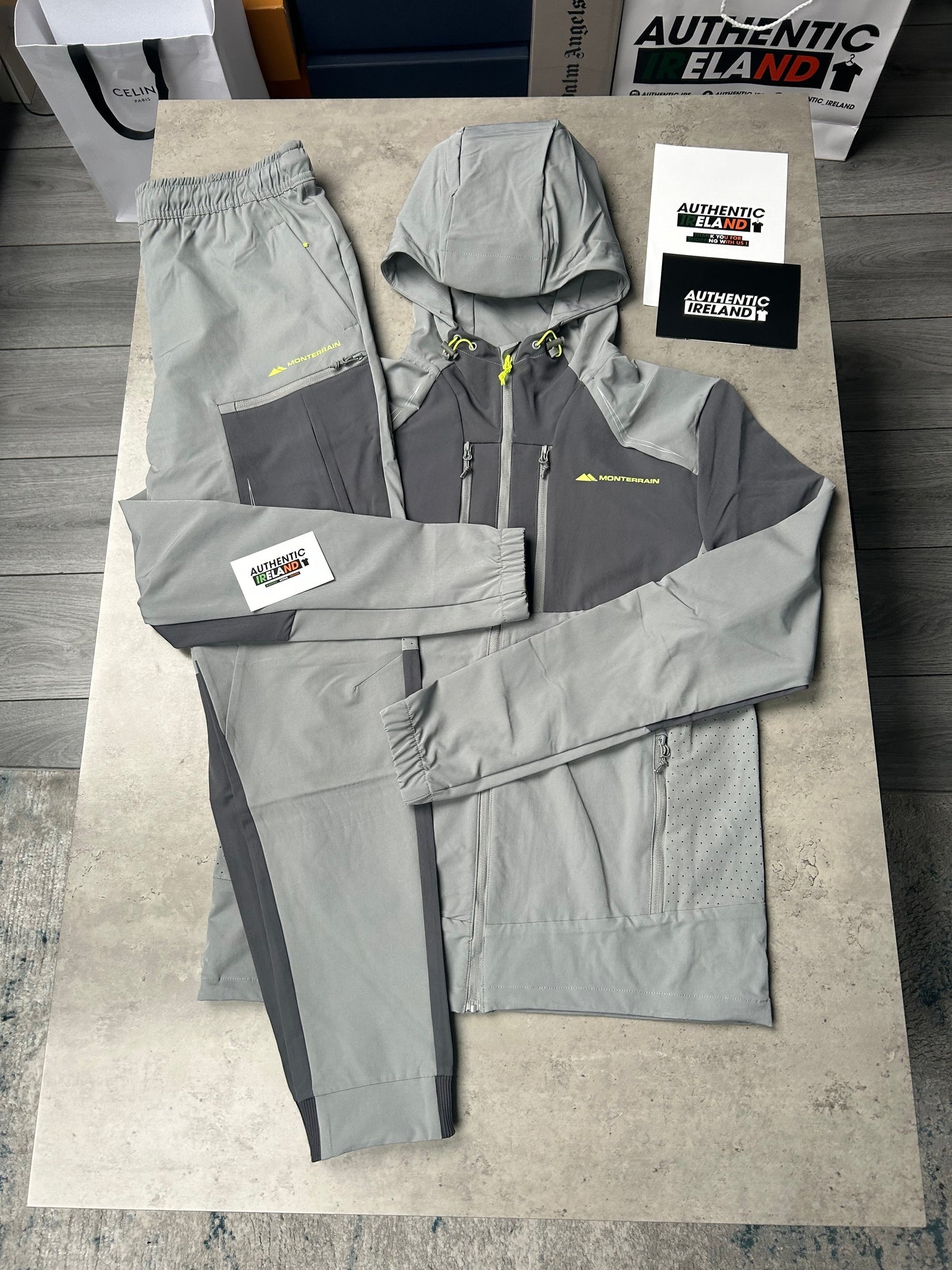 MONTERRAIN WOVEN TRACKSUIT - GREY/SLATE/VOLT