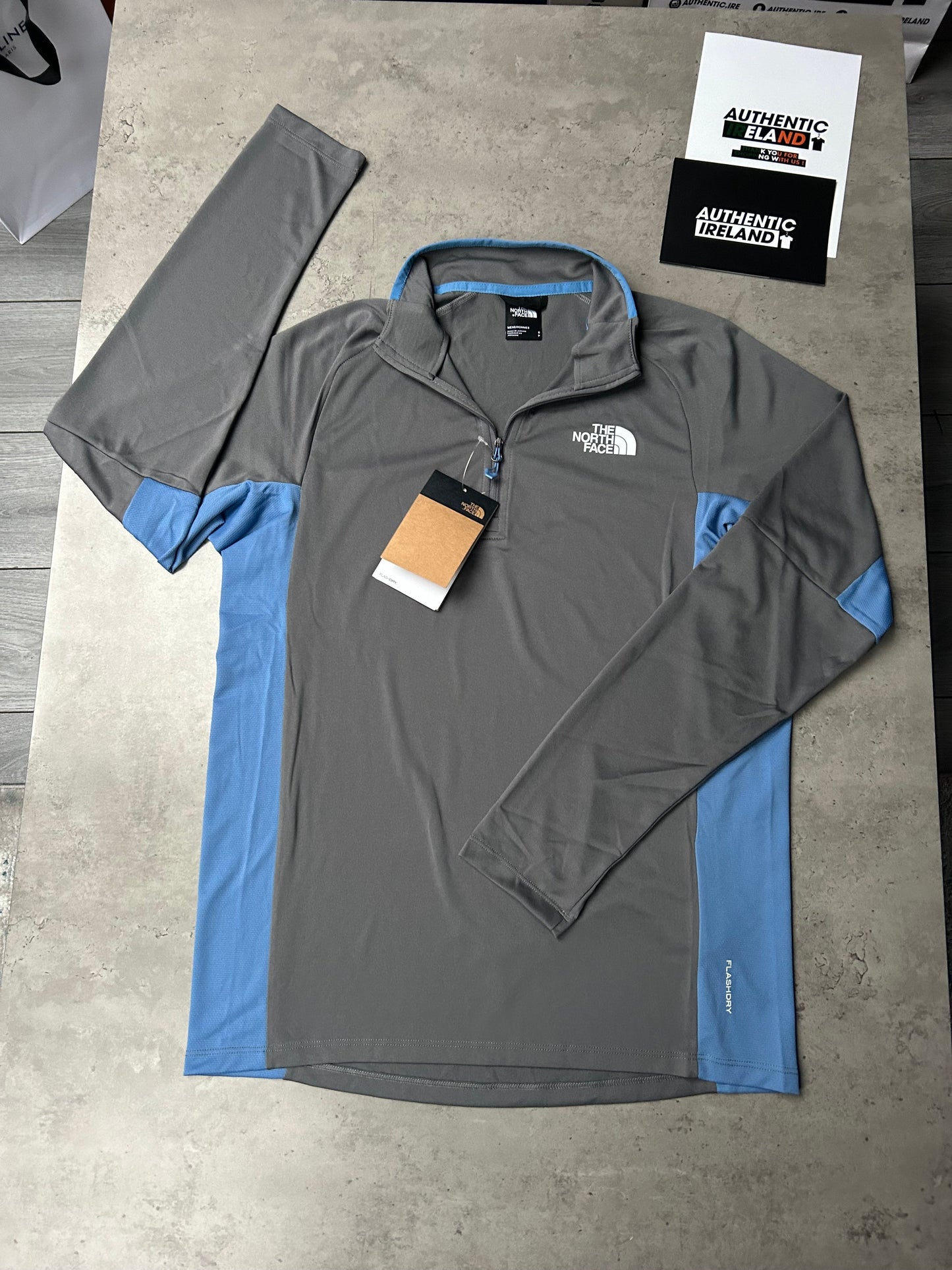 THE NORTH FACE 1/4 ZIP SET - SLATE GREY/SKY BLUE