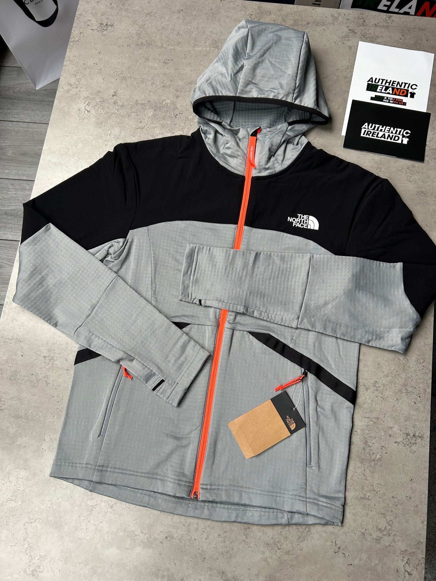 THE NORTH FACE TRACKSUIT - GREY/ORANGE/BLACK