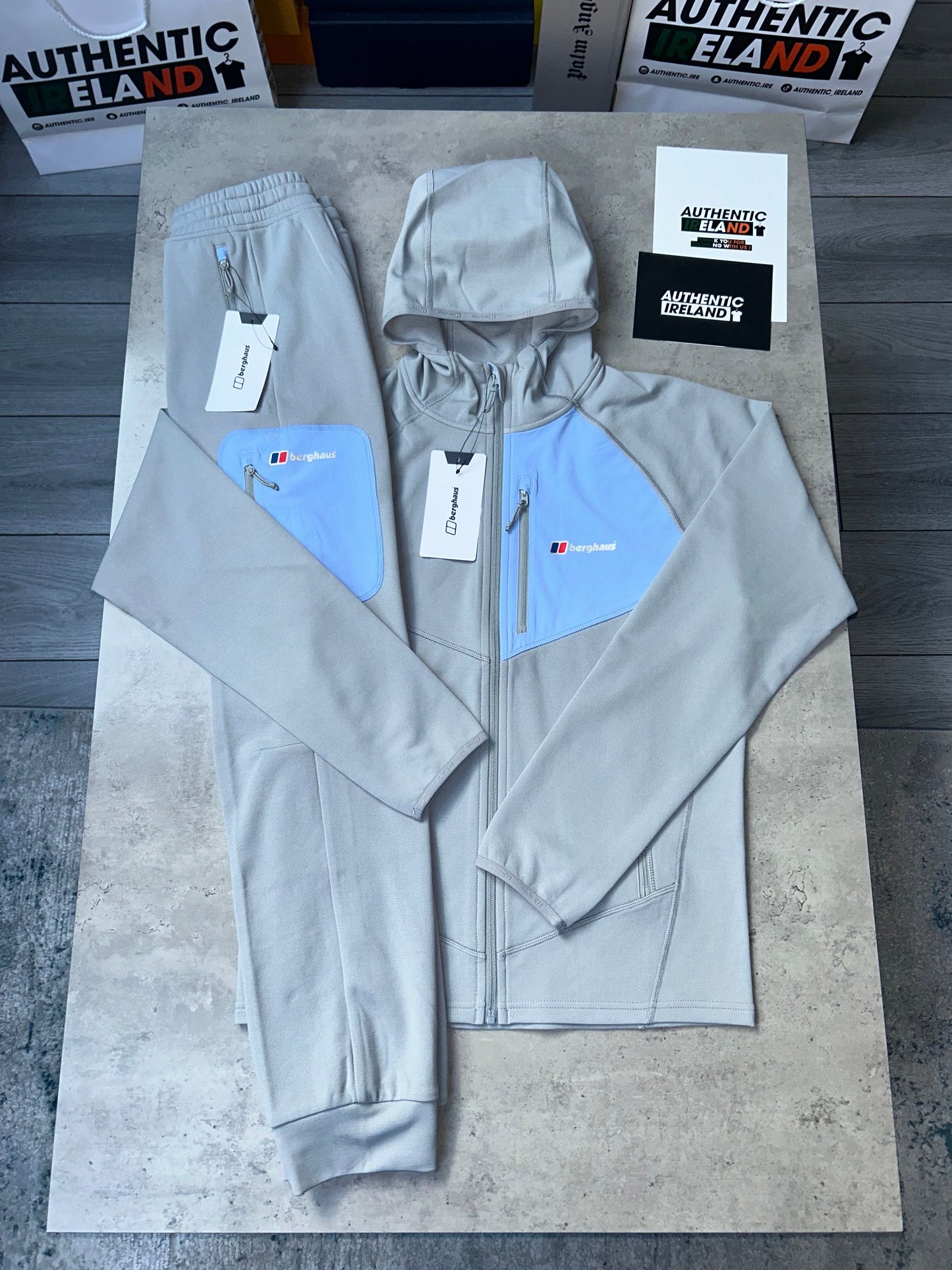 BERGHAUS FLEECE TRACKSUIT - BABY BLUE/GREY