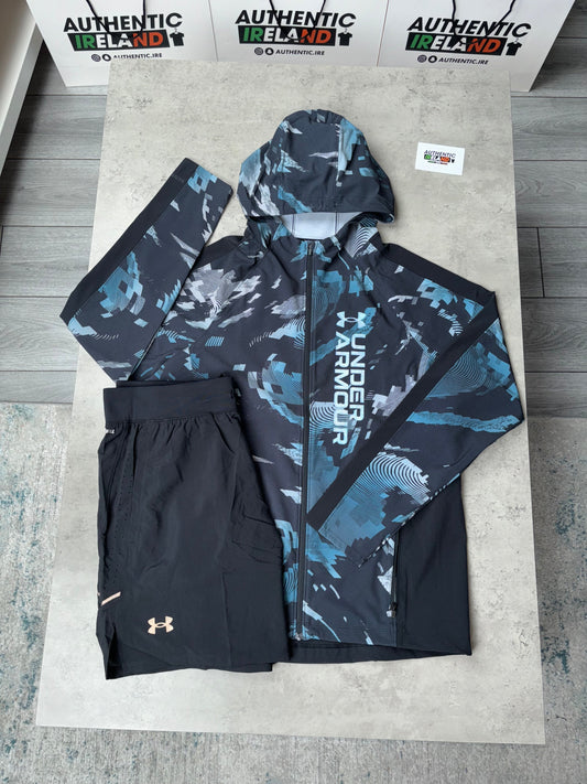 UNDER ARMOUR WINDRUNNER SET - CAMO BLUE/BLACK