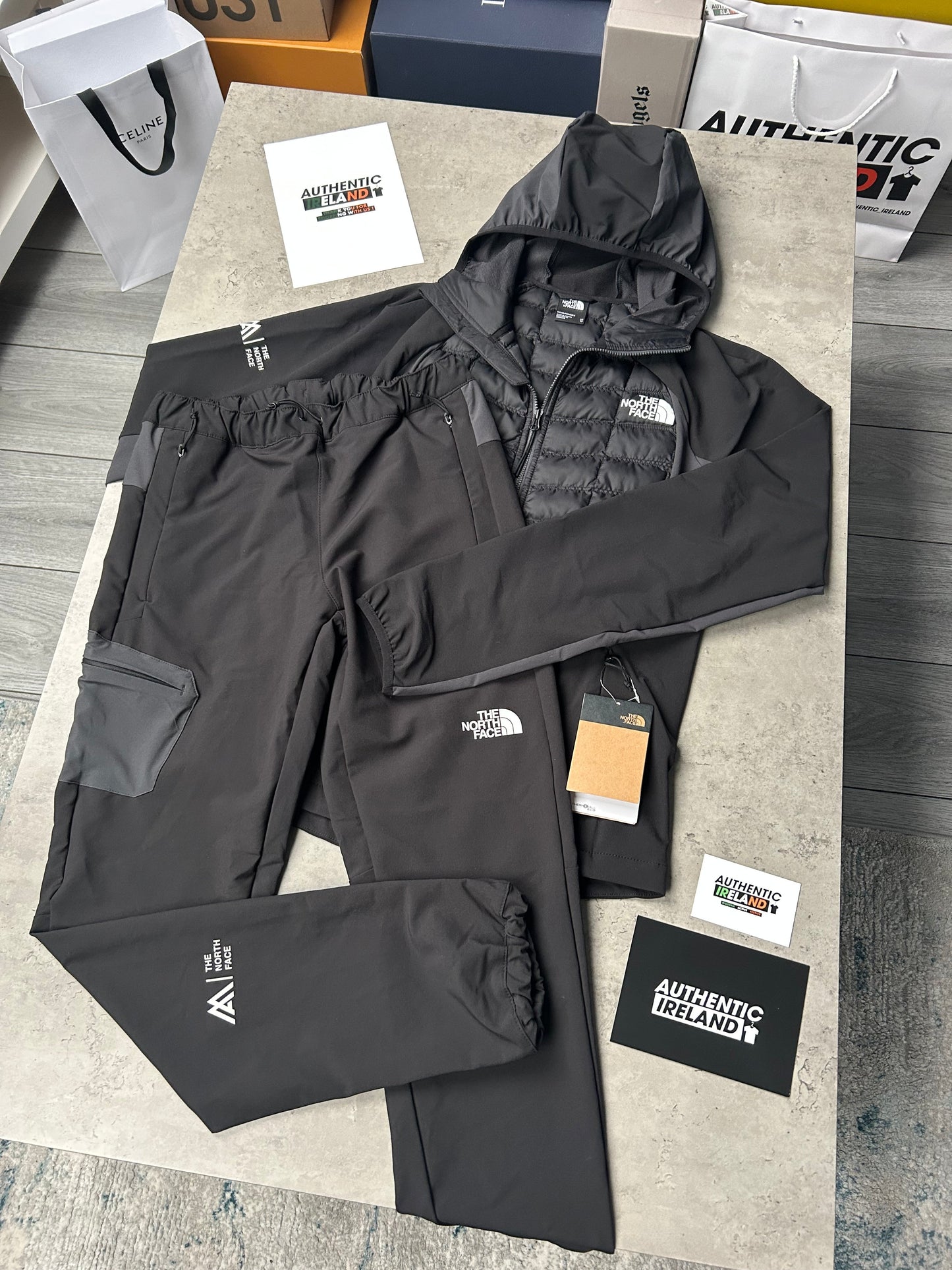 THE NORTH FACE HYRBID THERMA TRACKSUIT - BLACK