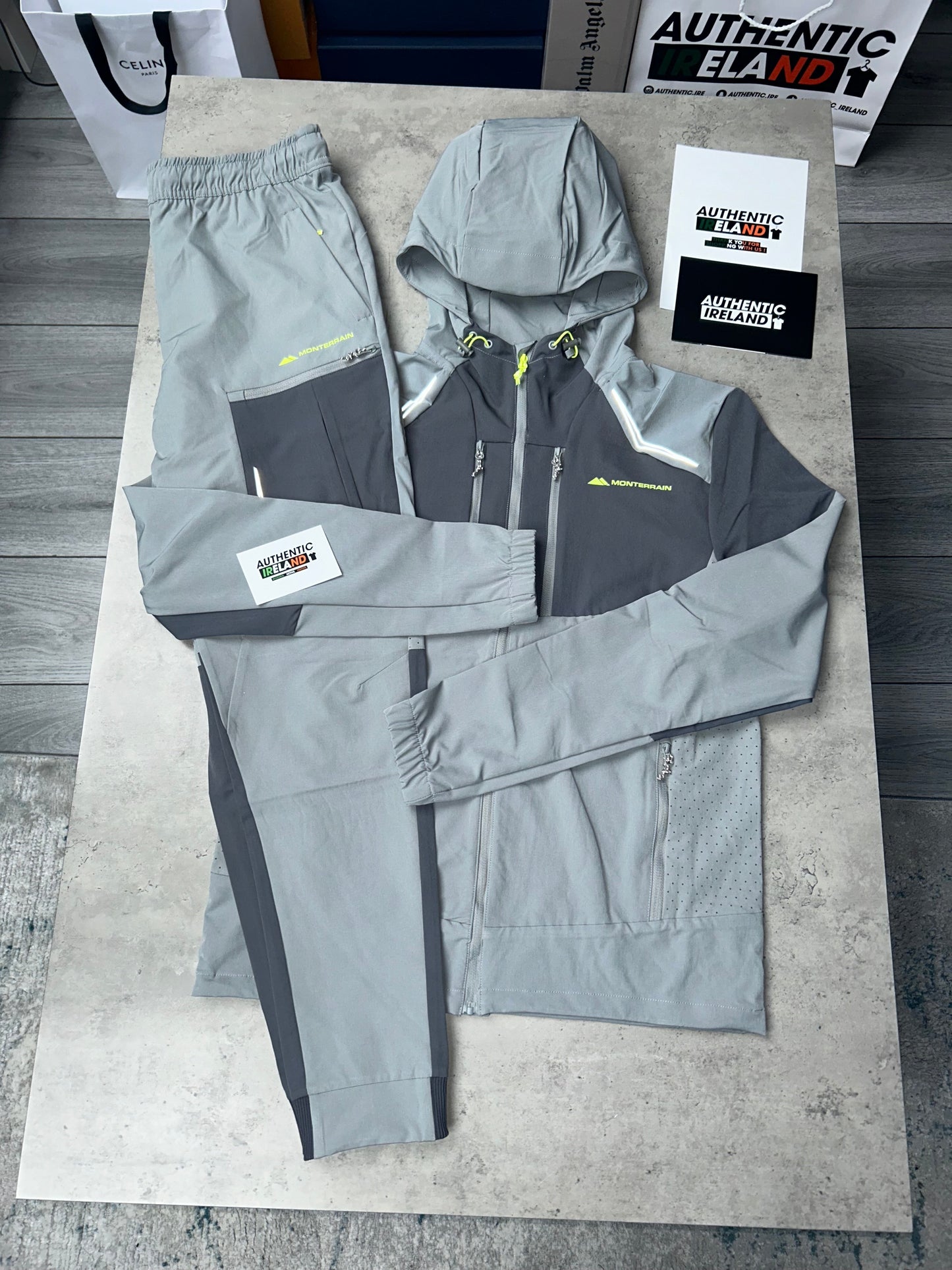 MONTERRAIN WOVEN TRACKSUIT - GREY/SLATE/VOLT