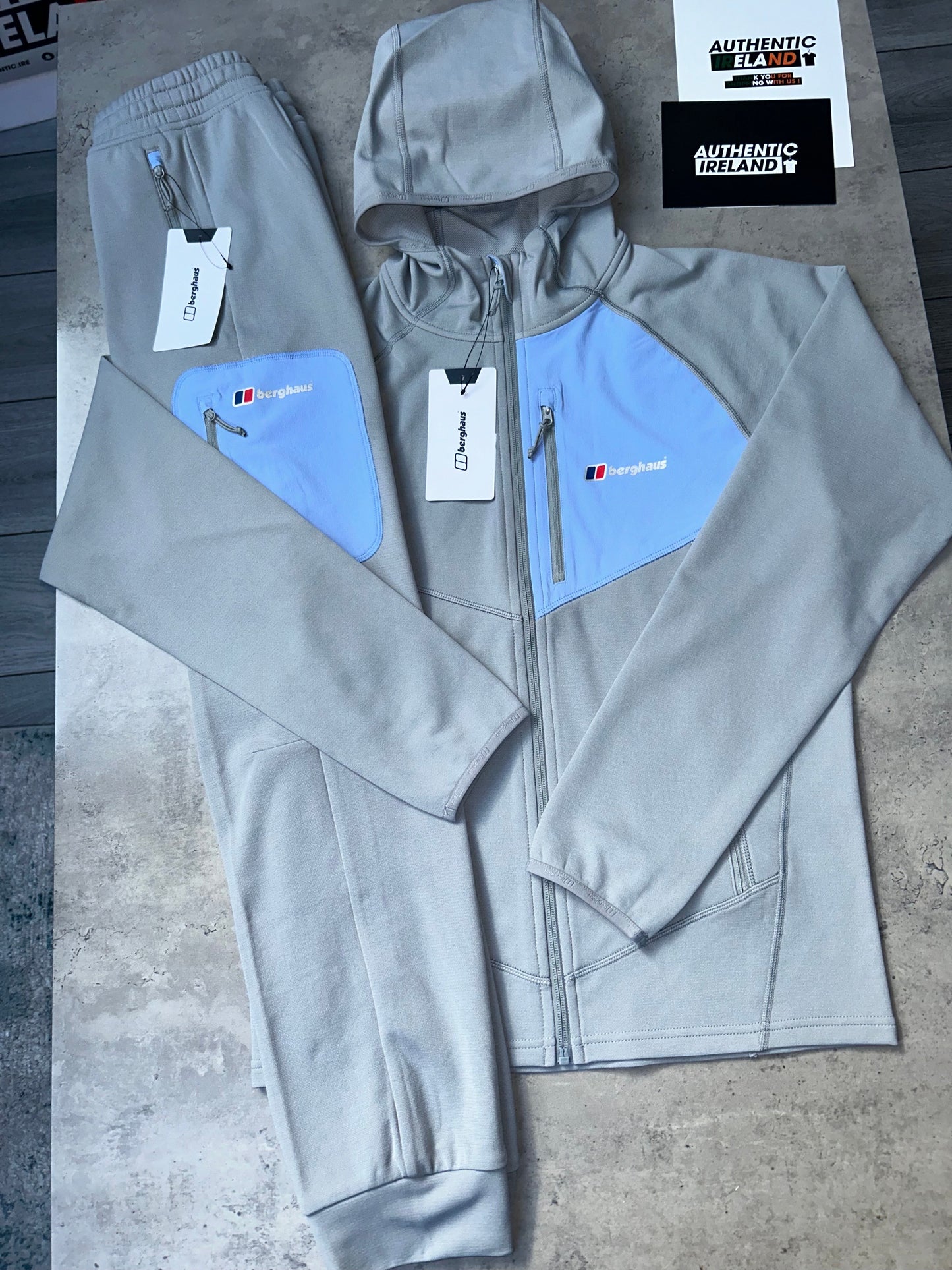 BERGHAUS FLEECE TRACKSUIT - BABY BLUE/GREY