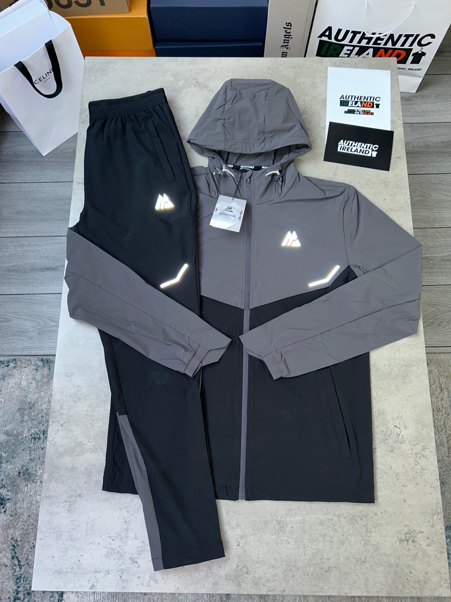 MONTIREX TWO-TONE TRACKSUIT - BLACK/GREY