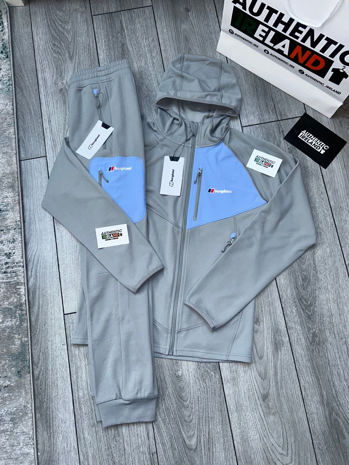 BERGHAUS FLEECE TRACKSUIT - BABY BLUE/GREY