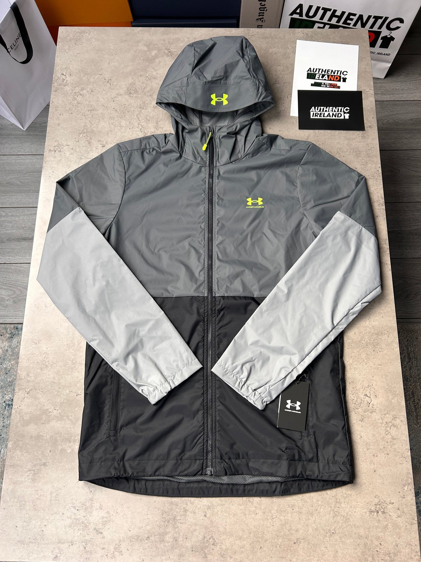 UNDER ARMOUR WINDRUNNER TRACKSUIT - SLATE/VOLT/BLACK