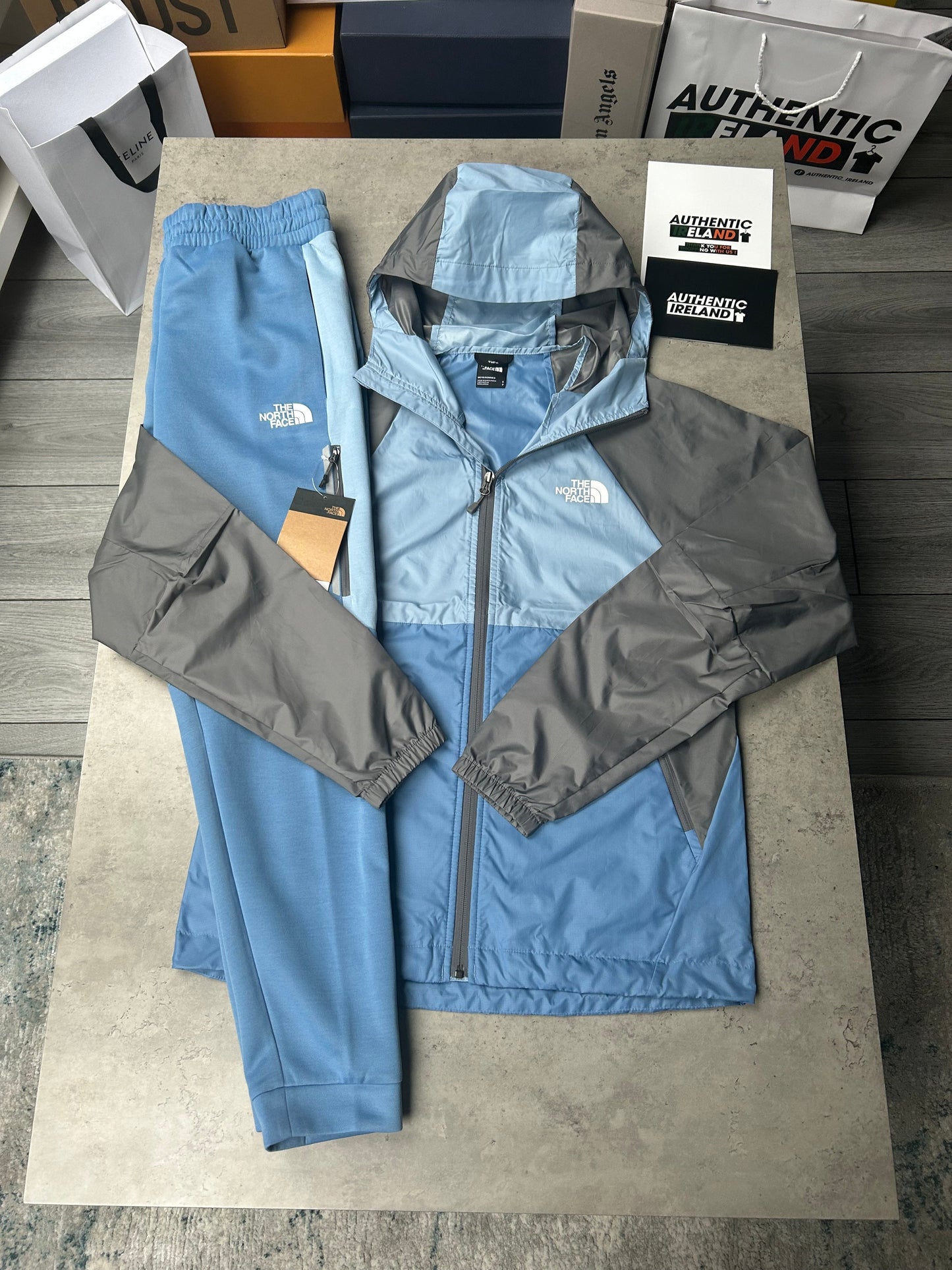 THE NORTH FACE WINDRUNNER TRACKSUIT - BABY BLUE/SLATE