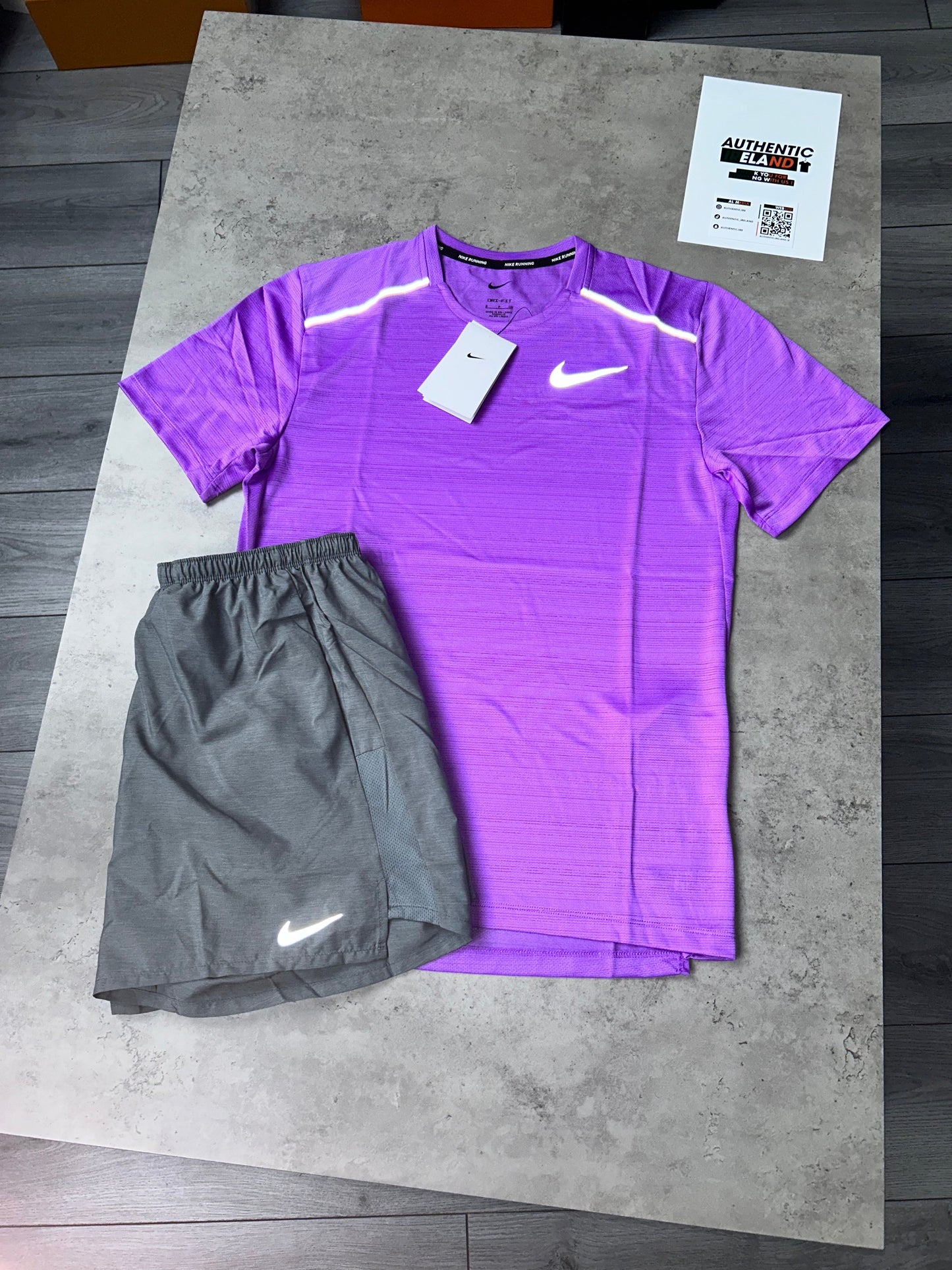 NIKE MILER 1.0 SET - LILAC/GREY