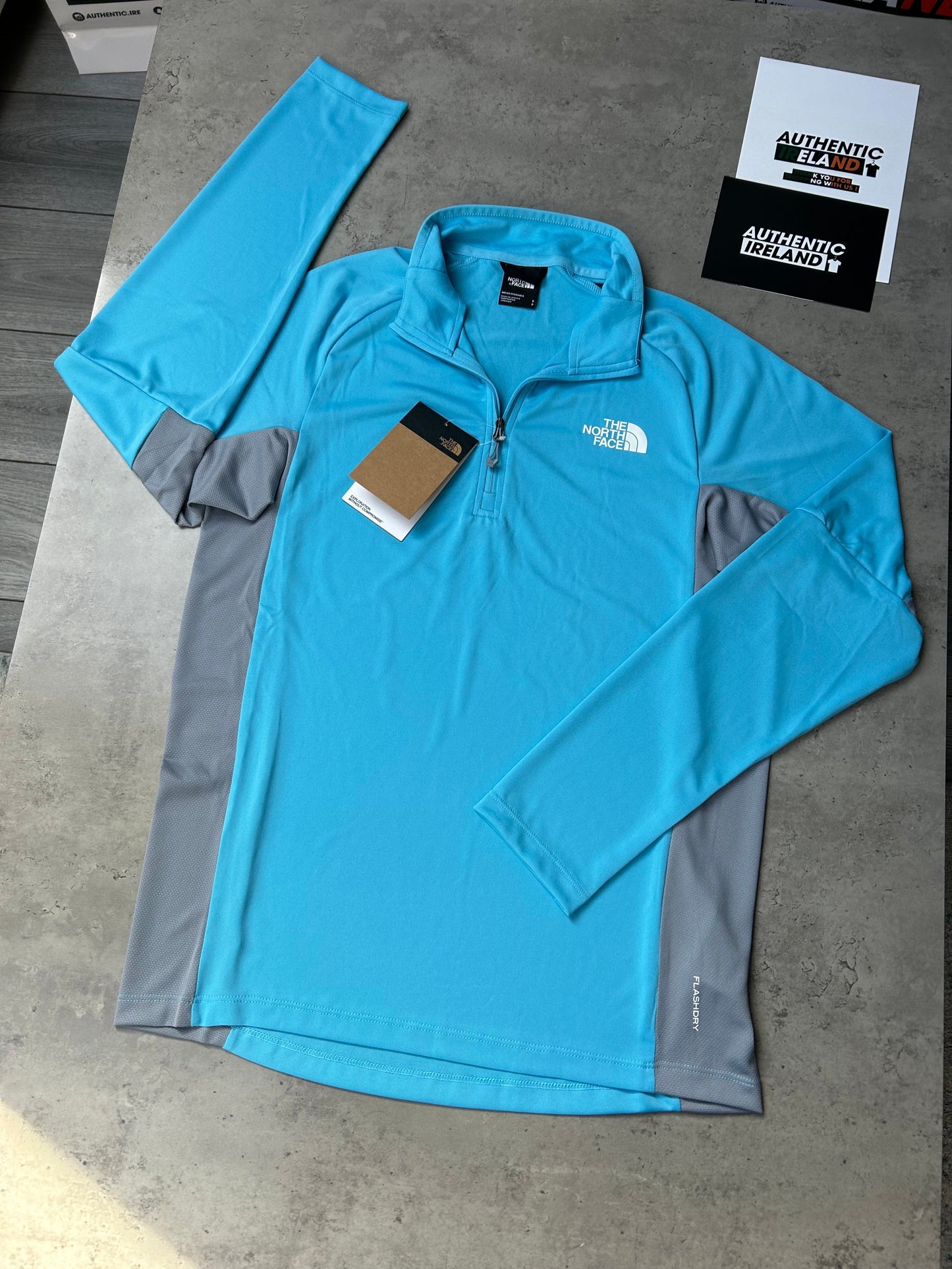 THE NORTH FACE 1/4 ZIP SET - BABY BLUE/GREY