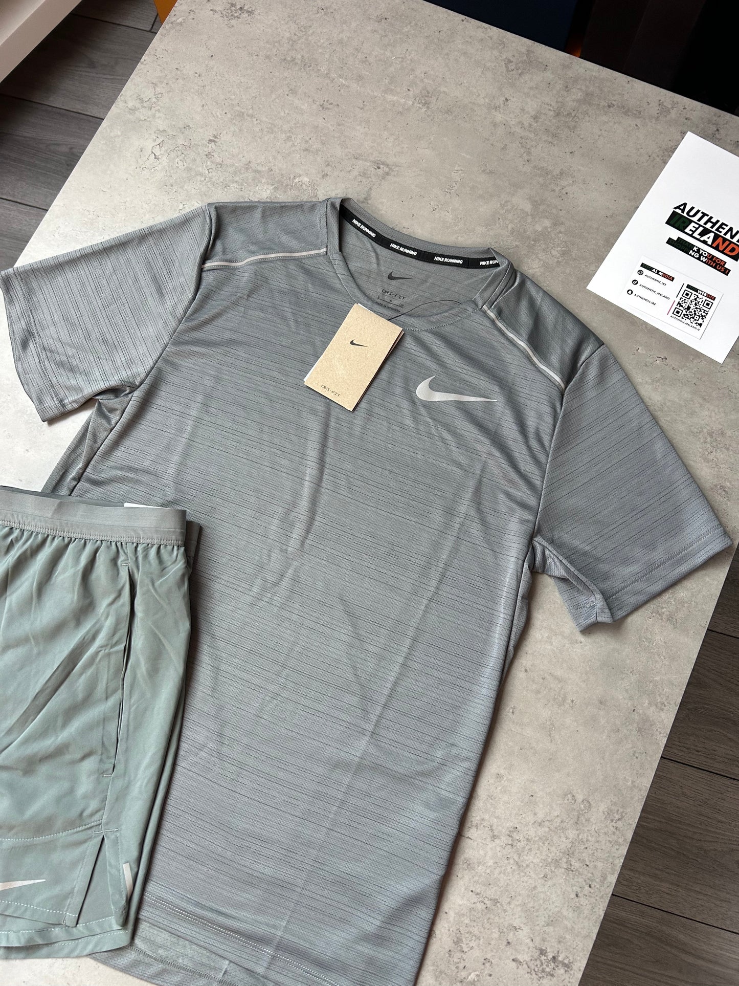 NIKE MILER 1.0 SET - WOLF GREY