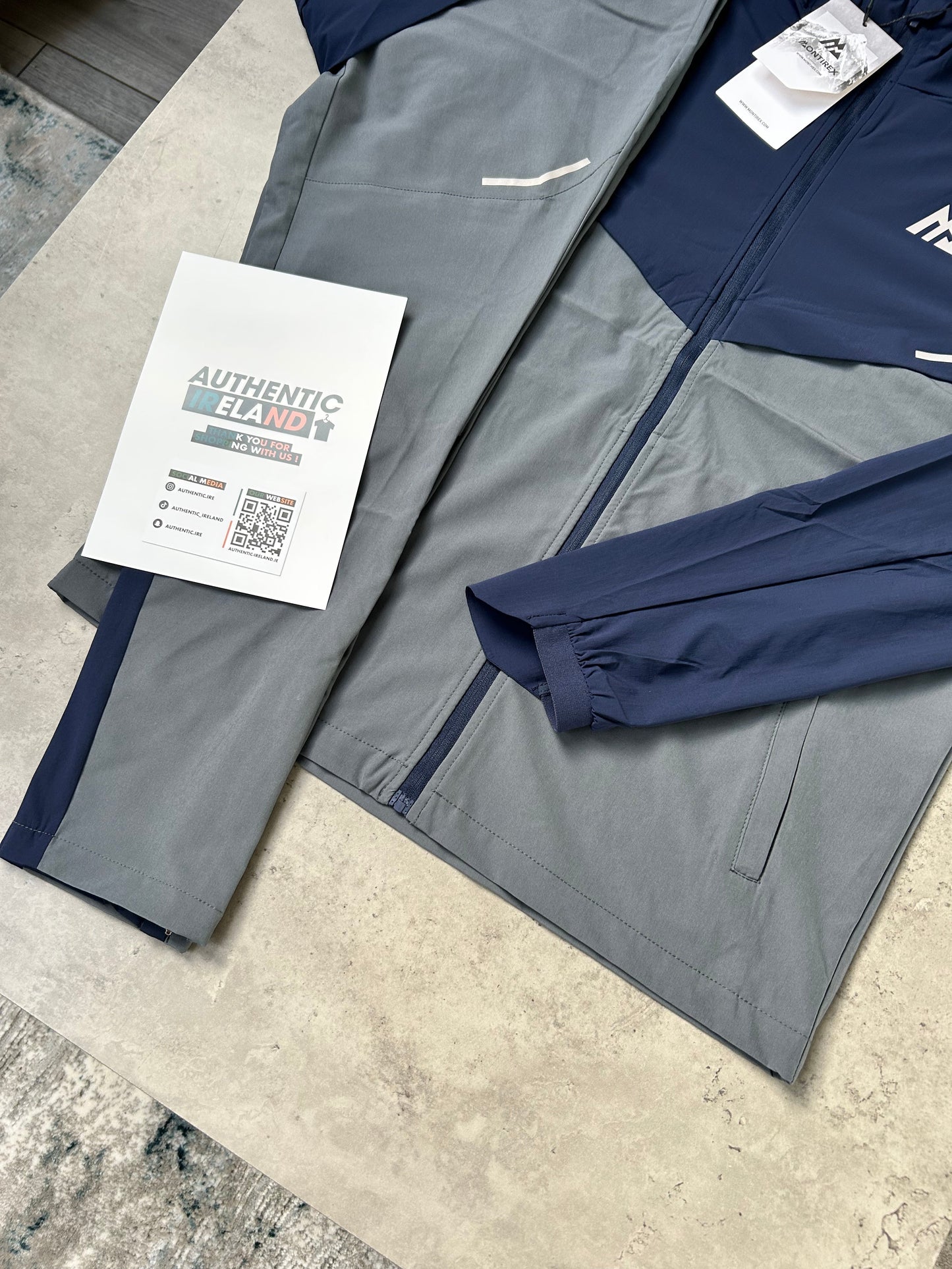 MONTIREX TWO-TONE TRACKSUIT - NAVY/GREY