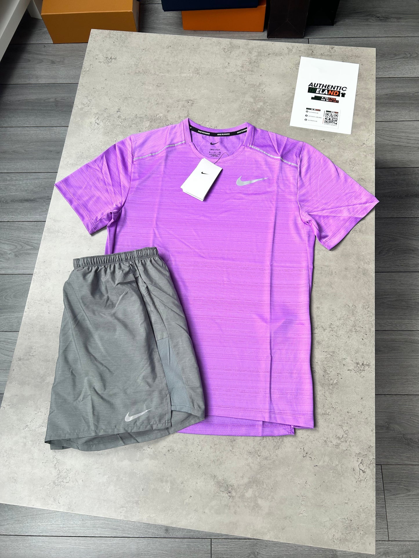 NIKE MILER 1.0 SET - LILAC/GREY