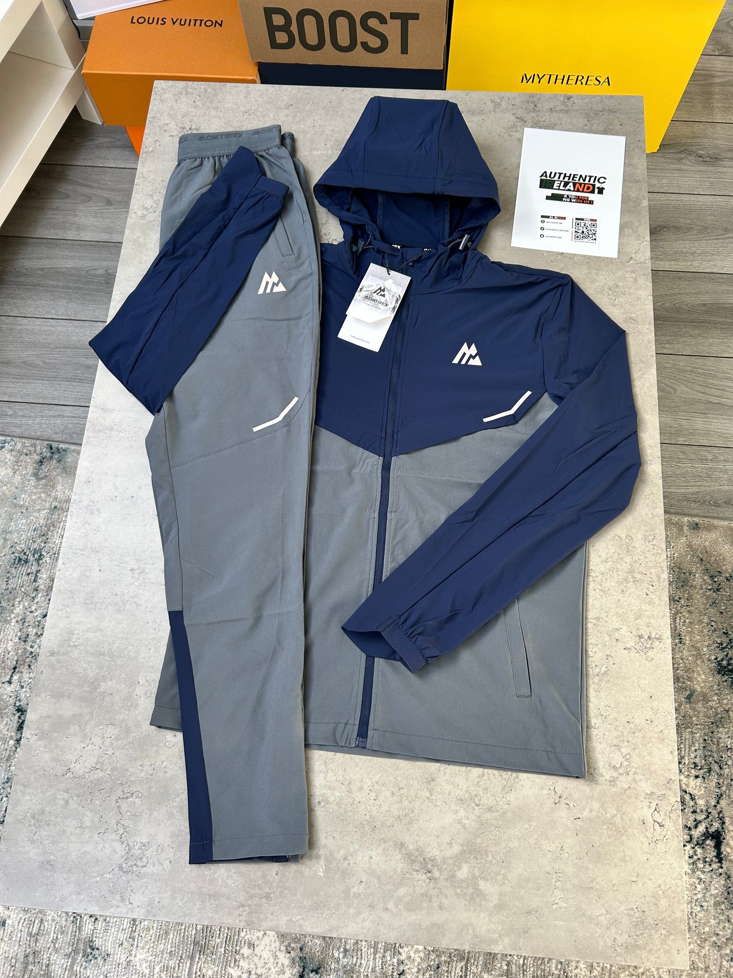 MONTIREX TWO-TONE TRACKSUIT - NAVY/GREY