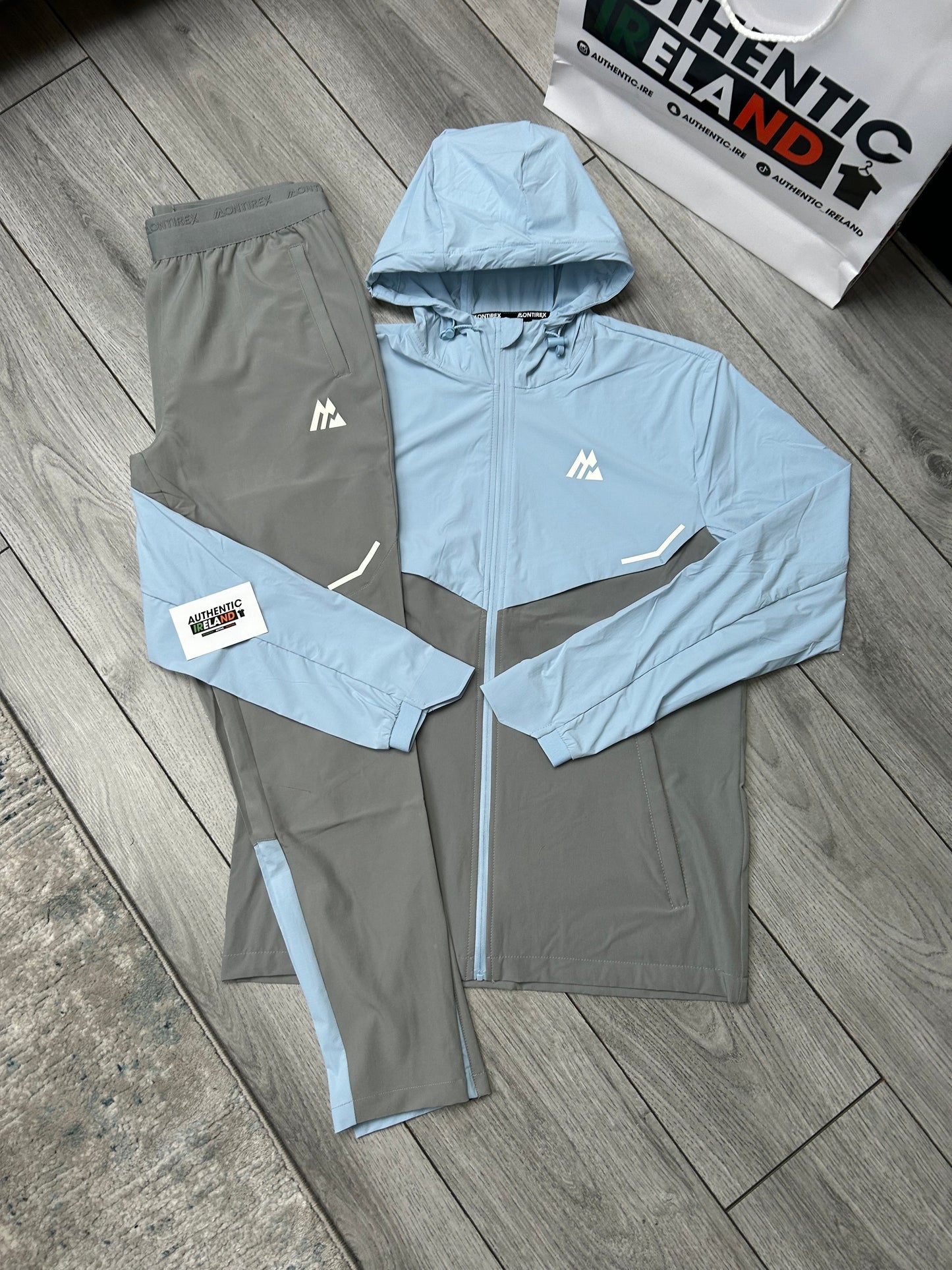 MONTIREX TWO-TONE TRACKSUIT - BABY BLUE/GREY