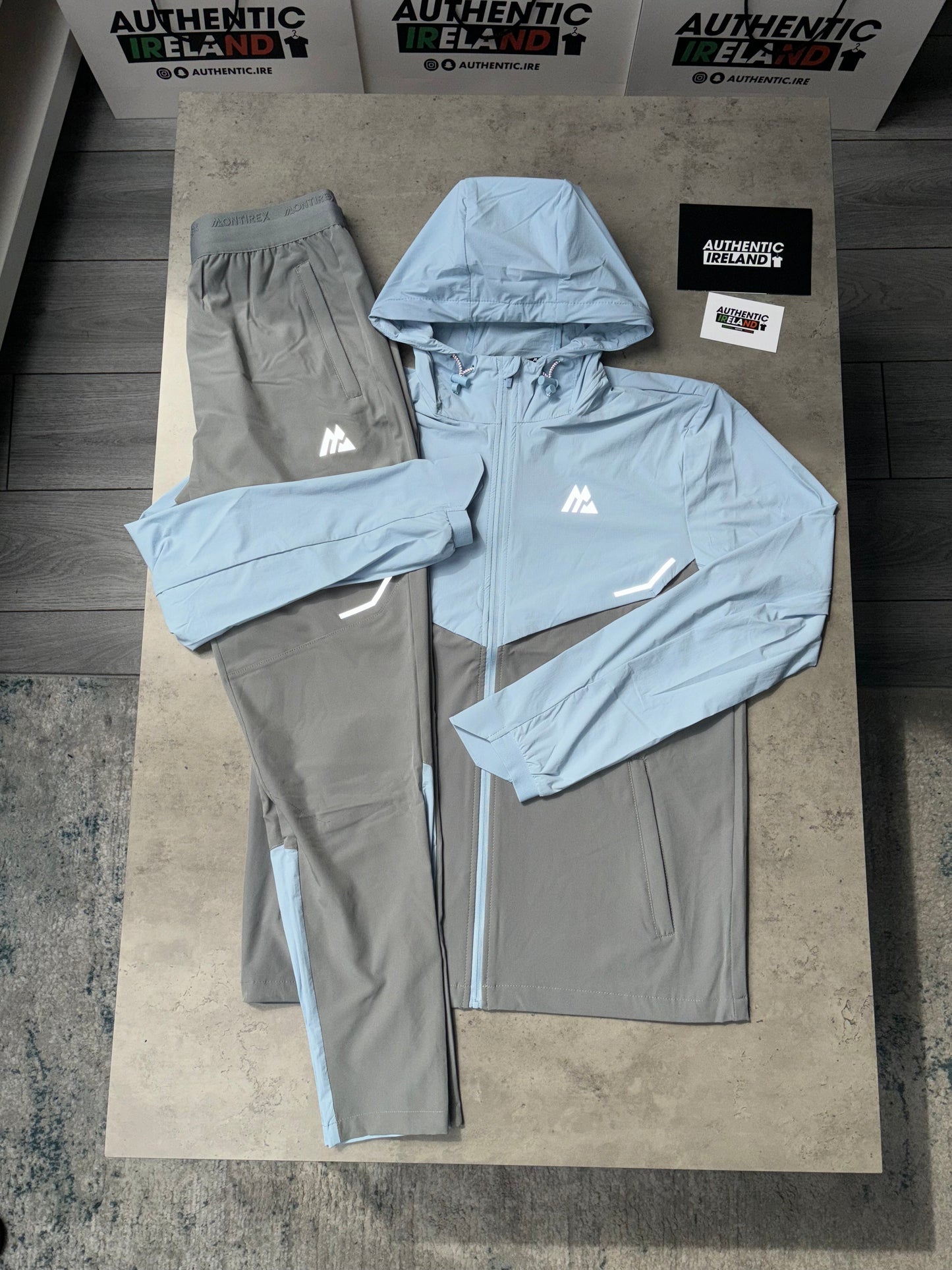 MONTIREX TWO-TONE TRACKSUIT - BABY BLUE/GREY