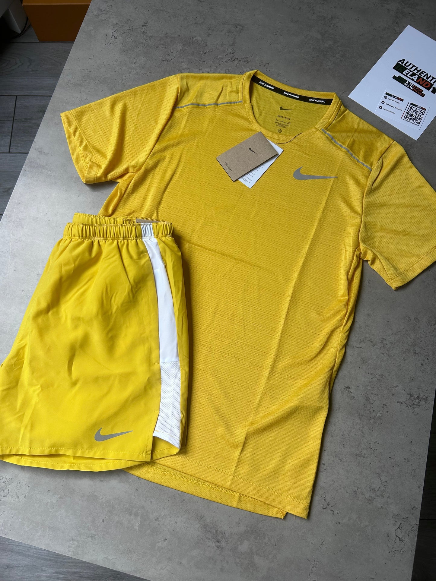 NIKE MILER 1.0 SET - YELLOW/WHITE