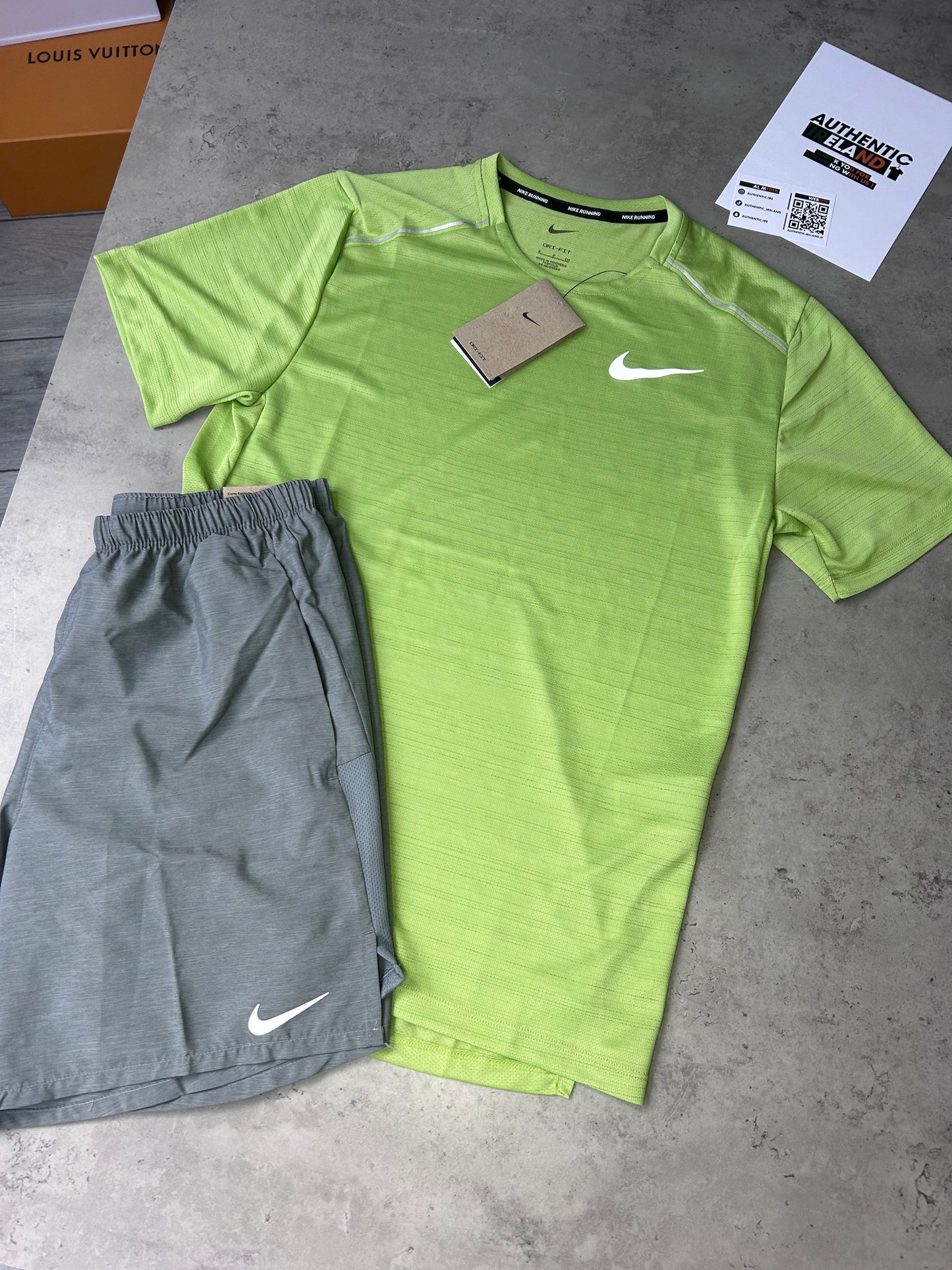 NIKE MILER SET 1.0 - KIWI/GREY