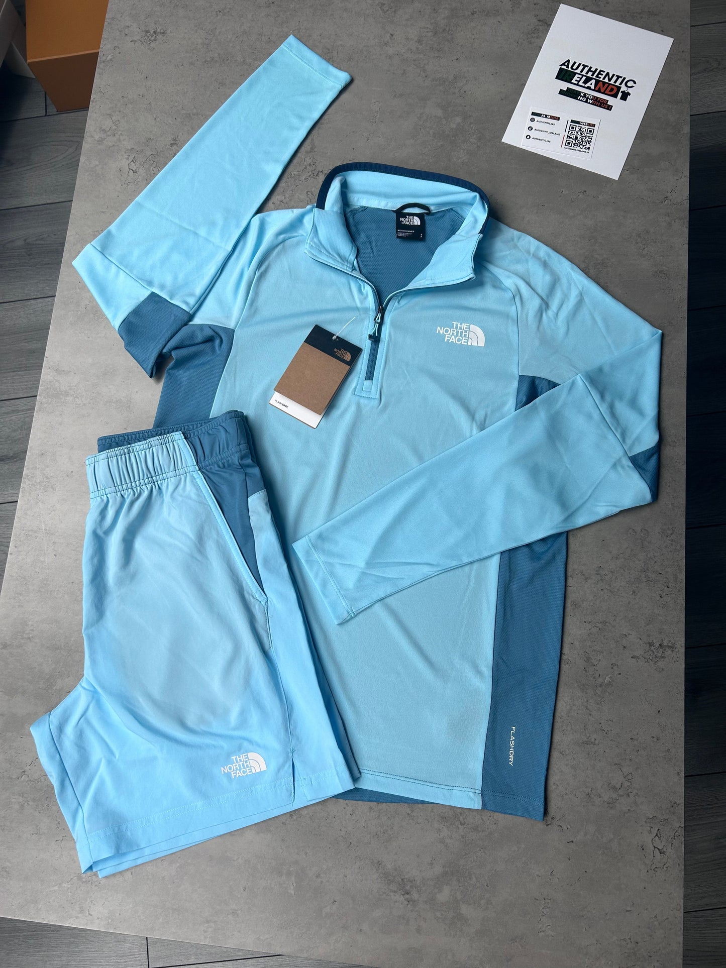 THE NORTH FACE 1/4 ZIP SET - ICE BLUE